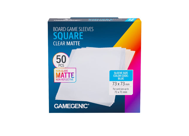 Gamers Guild AZ Gamegenic Gamegenic: Board Game Sleeves - Square Clear Matte (Pre-Order) Asmodee