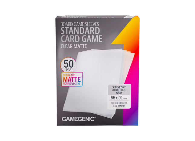 Gamers Guild AZ Gamegenic Gamegenic: Board Game Sleeves - Standard Card Game Clear Matte Asmodee