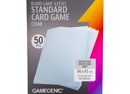 Gamers Guild AZ Gamegenic Gamegenic: Board Game Sleeves - Standard Card Game Clear (Pre-Order) Asmodee