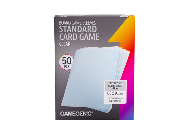 Gamers Guild AZ Gamegenic Gamegenic: Board Game Sleeves - Standard Card Game Clear (Pre-Order) Asmodee