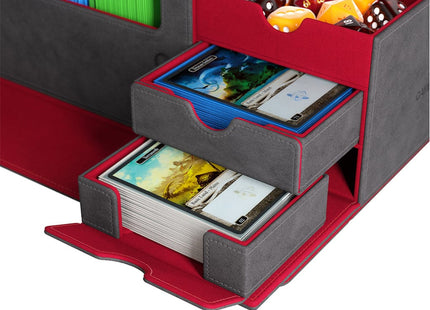 Gamers Guild AZ Gamegenic Gamegenic: Boxes - Cards' Lair 1000+ Pro Grey/Red Asmodee