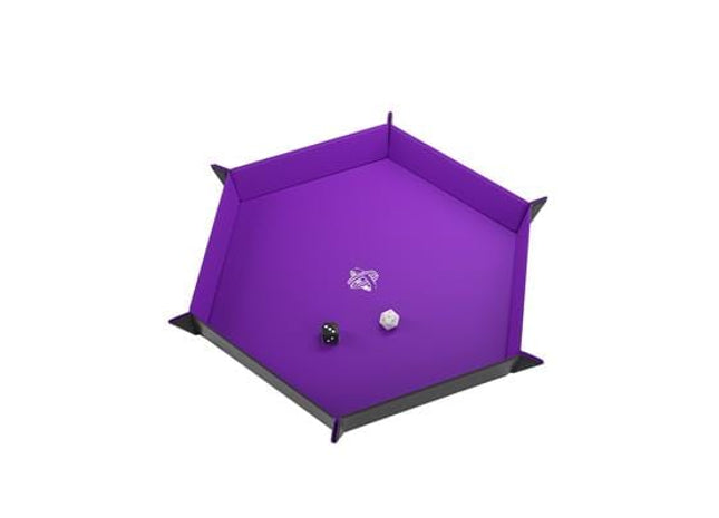 Gamers Guild AZ Gamegenic Gamegenic: Magnetic Dice Tray Hexagonal Black/Purple (Pre-Order) Asmodee