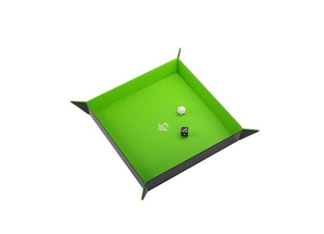 Gamers Guild AZ Gamegenic Gamegenic: Magnetic Dice Tray Square Black/Green (Pre-Order) Asmodee