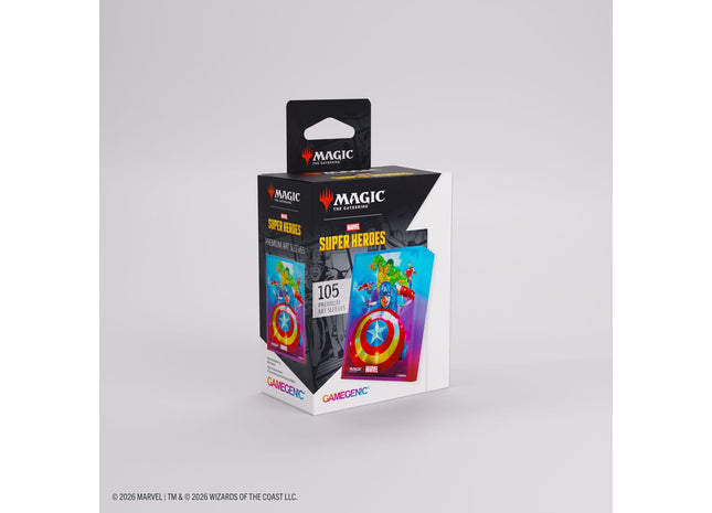Gamers Guild AZ Gamegenic Gamegenic: Premium Art Sleeves - Magic the Gathering | Marvel Super Heroes - Captain America, Team Leader (Pre-Order) Asmodee