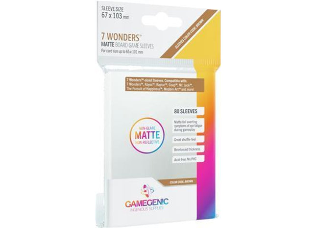 Gamers Guild AZ Gamegenic Gamegenic: Sleeves - 7 Wonders Matte Asmodee