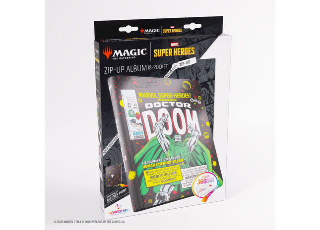 Gamers Guild AZ Gamegenic Gamegenic: Zip-Up Album 18-Pocket - Magic the Gathering | Marvel Super Heroes - Doctor Doom (Pre-Order) Asmodee