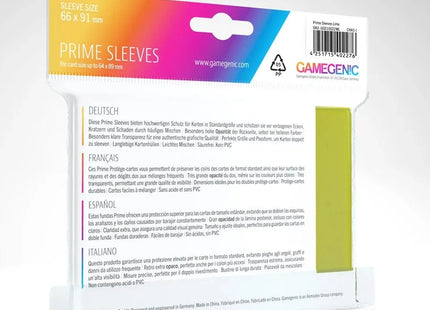 Gamers Guild AZ Gamegenic PRIME Sleeves: Lime Asmodee