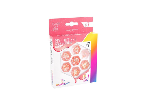 Gamers Guild AZ Gamegenic RPG Dice Set: Peach - Candy Like Series Asmodee