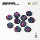 Gamers Guild AZ GamersGrass GamersGrass: Alien Infestation Bases, Round 25mm (x10) GamersGrass