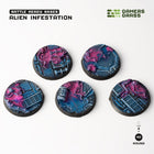 Gamers Guild AZ GamersGrass GamersGrass: Alien Infestation Bases, Round 40mm (x5) GamersGrass