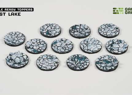 Gamers Guild AZ GamersGrass GamersGrass: Battle Ready Toppers - Frost Lake - Round 25mm (x12) GamersGrass