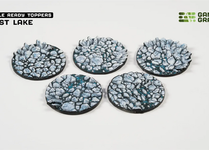 Gamers Guild AZ GamersGrass GamersGrass: Battle Ready Toppers - Frost Lake - Round 40mm (x5) GamersGrass