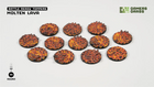 Gamers Guild AZ GamersGrass GamersGrass: Battle Ready Toppers - Molten Lava - Round 25mm (x12) GamersGrass
