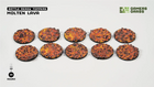 Gamers Guild AZ GamersGrass GamersGrass: Battle Ready Toppers - Molten Lava - Round 28mm (x10) GamersGrass