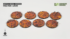 Gamers Guild AZ GamersGrass GamersGrass: Battle Ready Toppers - Molten Lava - Round 32mm (x8) GamersGrass