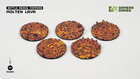 Gamers Guild AZ GamersGrass GamersGrass: Battle Ready Toppers - Molten Lava - Round 40mm (x5) GamersGrass