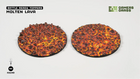 Gamers Guild AZ GamersGrass GamersGrass: Battle Ready Toppers - Molten Lava - Round 60mm (x2) GamersGrass