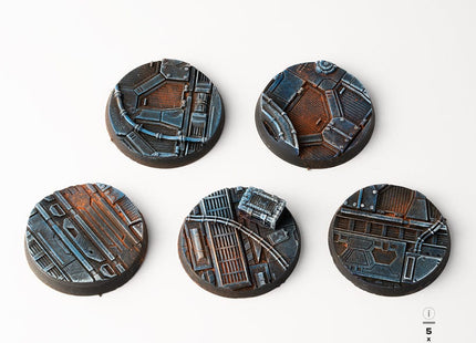 Gamers Guild AZ GamersGrass GamersGrass: Spaceship Corridor Bases, Round 40mm (x5) GamersGrass
