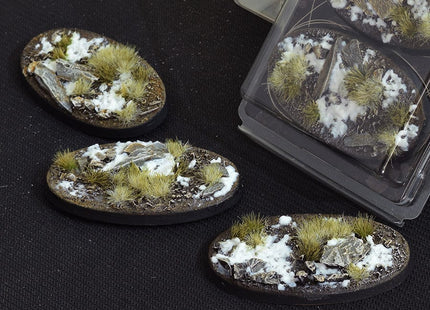 Gamers Guild AZ GamersGrass GamersGrass: Winter Bases, Oval 75mm (x3) GamersGrass