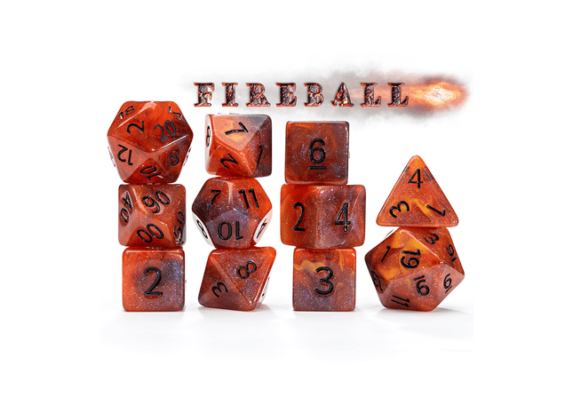 Gamers Guild AZ Gate Keeper Games Gate Keeper Games 11 Die Set: Aether Dice - Fireball Gate Keeper Games