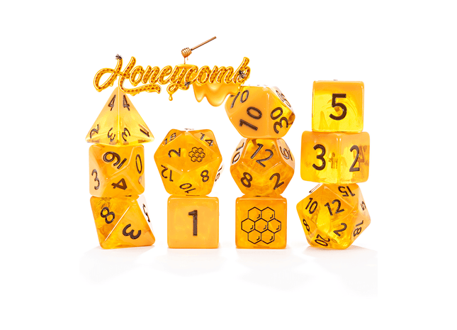 Gamers Guild AZ Gate Keeper Games Gate Keeper Games 11 Die Set: Flowstone Dice - Honeycomb Gate Keeper Games