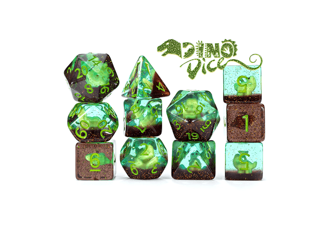 Gamers Guild AZ Gate Keeper Games Gate Keeper Games 11 Die Set: Inclusion Dice - Dino Dice Gate Keeper Games