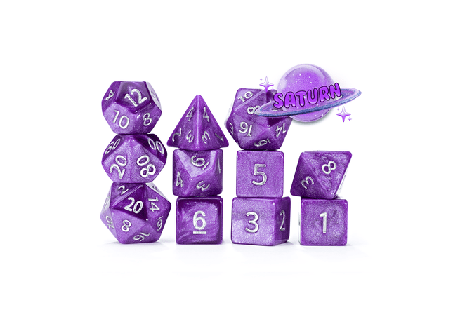 Gamers Guild AZ Gate Keeper Games Gate Keeper Games 11 Die Set: Mercurial Dice - Saturn Gate Keeper Games