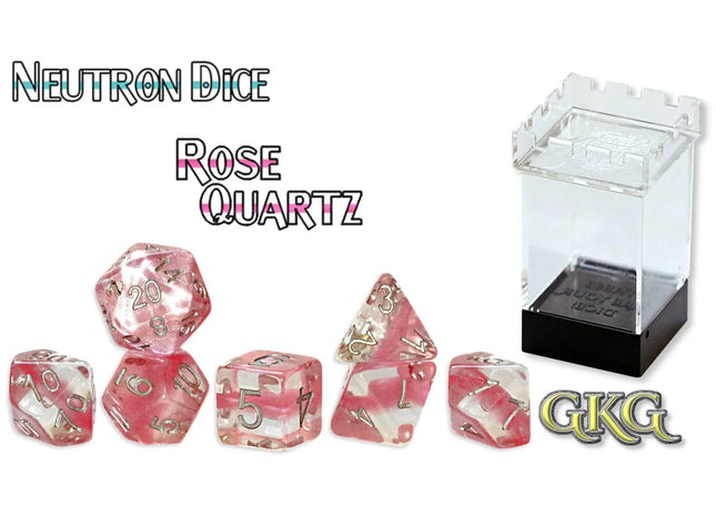 Gamers Guild AZ Gate Keeper Games Gate Keeper Games 11 Die Set: Neutron Dice - Rose Quartz Gate Keeper Games