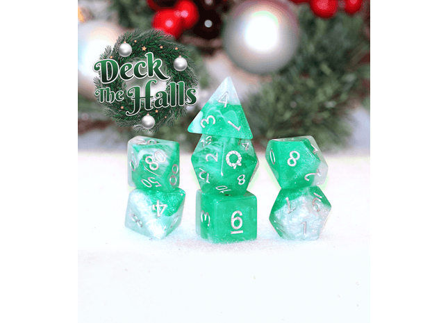 Gamers Guild AZ Gate Keeper Games Gate Keeper Games 7 Die Set: Aether Dice - Deck The Halls Gate Keeper Games
