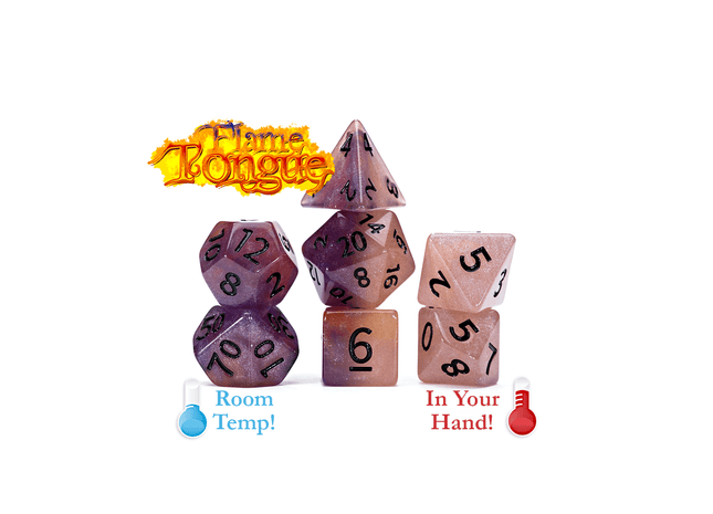 Gamers Guild AZ Gate Keeper Games Gate Keeper Games 7 Die Set: Chromomancy Dice - Flame Tongue Gate Keeper Games