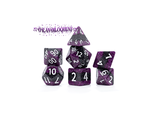 Gamers Guild AZ Gate Keeper Games Gate Keeper Games 7 Die Set: Glitter Bomb - Grandiloquent Gate Keeper Games