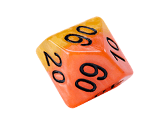 Gamers Guild AZ Gate Keeper Games GKG544-10d10 - Gate Keeper Games Set of 10 D10: Phoenix Halfsies Dice Gate Keeper Games
