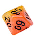 Gamers Guild AZ Gate Keeper Games GKG544-10d10 - Gate Keeper Games Set of 10 D10: Phoenix Halfsies Dice Gate Keeper Games