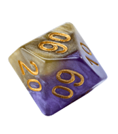 Gamers Guild AZ Gate Keeper Games GKG550-10d10 - Gate Keeper Games Set of 10 D10: Queens Halfsies Dice Gate Keeper Games