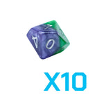 Gamers Guild AZ Gate Keeper Games GKG552-10d10 - Gate Keeper Games Set of 10 D10: Joker Halfsies Dice Gate Keeper Games