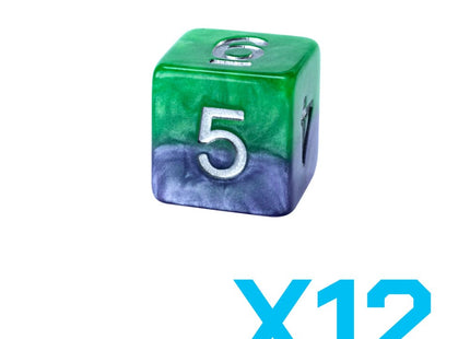 Gamers Guild AZ Gate Keeper Games GKG552-12d6 - Gate Keeper Games Set of 12 D6: Joker Halfsies Dice Gate Keeper Games