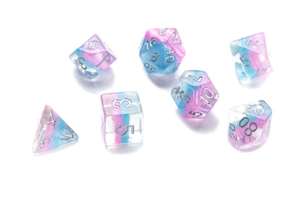 Gamers Guild AZ Gate Keeper Games GKGE0130-7d - Gate Keeper Games 7 Die Set: Cotton Candy Eclipse Dice Gate Keeper Games