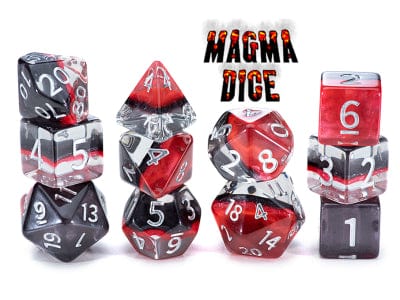 Gamers Guild AZ Gate Keeper Games GKGE0180-7d - Gate Keeper Games 7 Die Set: Magma Eclipse Dice Gate Keeper Games