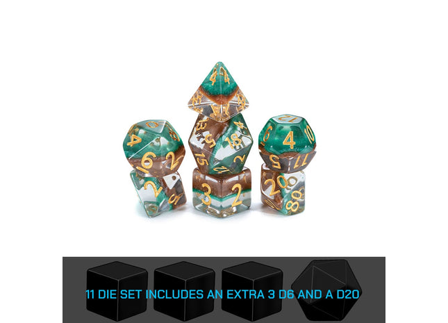 Gamers Guild AZ Gate Keeper Games GKGE0260-11d - Gate Keeper Games 11 Die Set: Treant Dice Eclipse Dice Gate Keeper Games