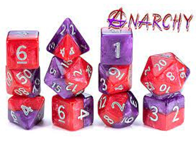 Gamers Guild AZ Gate Keeper Games GKGH15-7d - Gate Keeper Games 7 Die Set: Anarchy Halfsies Dice Gate Keeper Games