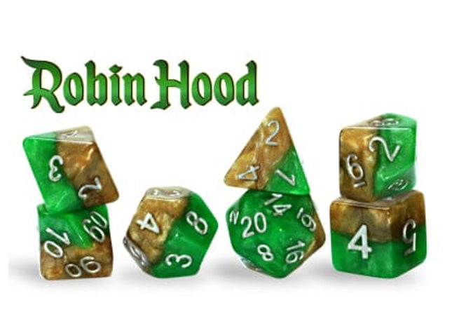 Gamers Guild AZ Gate Keeper Games GKGH20-11d - Gate Keeper Games 11 Die Set: Robin Hood Halfsies Dice Gate Keeper Games