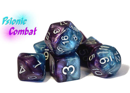 Gamers Guild AZ Gate Keeper Games GKGH235-7d - Gate Keeper Games 7 Die Set: Psionic Combat Halfsies Dice Gate Keeper Games