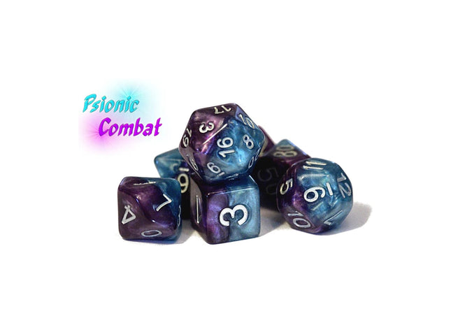 Gamers Guild AZ Gate Keeper Games GKGH235-7d - Gate Keeper Games 7 Die Set: Psionic Combat Halfsies Dice Gate Keeper Games