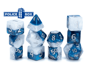 Gamers Guild AZ Gate Keeper Games GKGH37-11d - Gate Keeper Games 11 Die Set: Police Box Halfsies Dice Gate Keeper Games