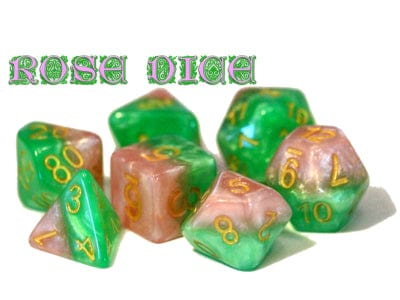 Gamers Guild AZ Gate Keeper Games GKGH512-11d - Gate Keeper Games 11 Die Set: Rose Halfsies Dice Gate Keeper Games