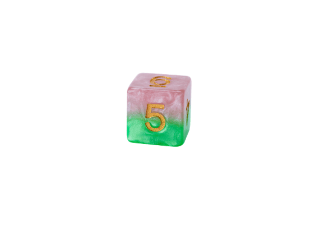 Gamers Guild AZ Gate Keeper Games GKGH512-12d6 - Gate Keeper Games Set of 12 D6: Rose Halfsies Dice Gate Keeper Games