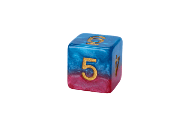 Gamers Guild AZ Gate Keeper Games GKGH513-12d6 - Gate Keeper Games Set of 12 D6: Superdice Halfsies Dice Gate Keeper Games