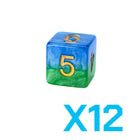 Gamers Guild AZ Gate Keeper Games GKGH523-12d6 - Gate Keeper Games Set of 12 D6: Mother Earth Halfsies Dice Gate Keeper Games