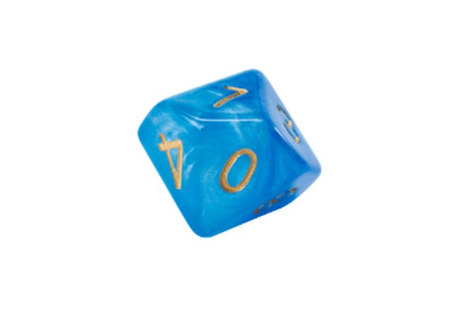 Gamers Guild AZ Gate Keeper Games GKGH533-10d10 - Gate Keeper Games Set of 10 D10: Sky Current Halfsies Dice Gate Keeper Games