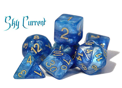Gamers Guild AZ Gate Keeper Games GKGH533-7d - Gate Keeper Games 7 Die Set: Sky Current Halfsies Dice Gate Keeper Games